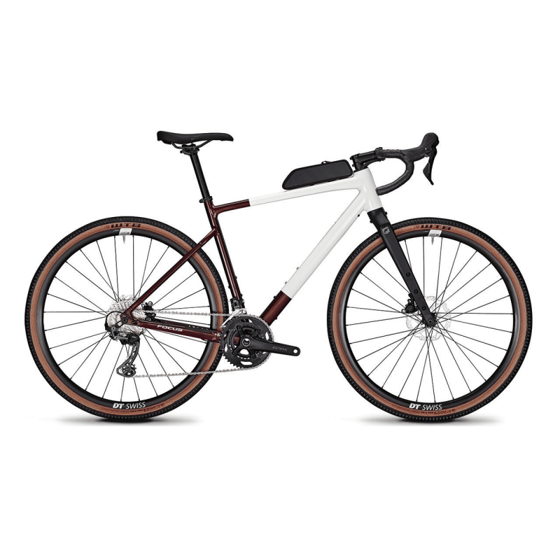 BICICLETTA GRAVEL FOCUS ATLAS 6.8 White glossy - Mahagonyred glossy 2025