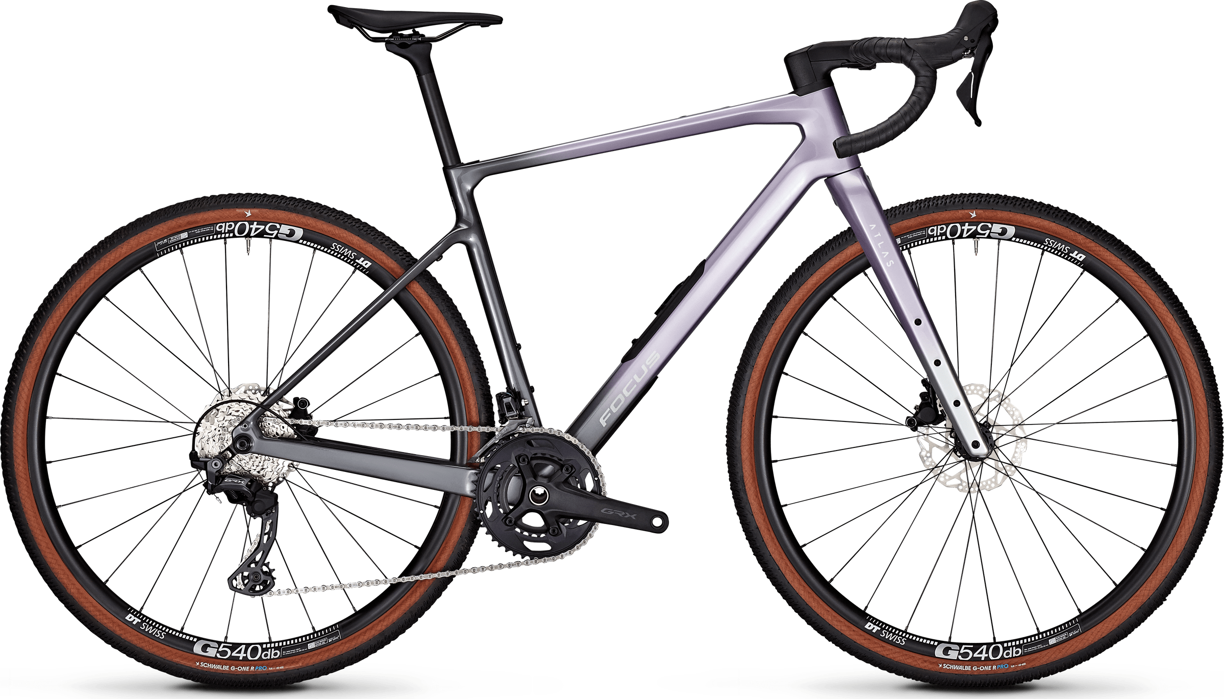 BICICLETTA GRAVEL FOCUS ATLAS 8.7 2026 LAVANDER/STEEL GREY
